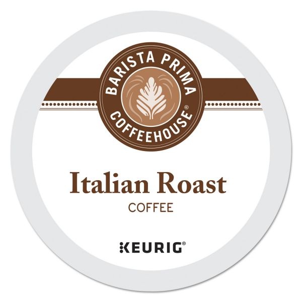Barista Prima Coffeehouse Italian Roast K-Cups Coffee Pack, 24/Box