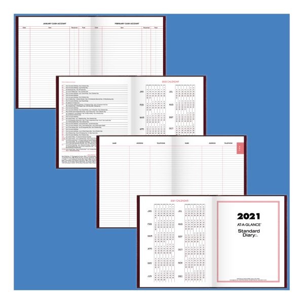 At-A-Glance Standard Diary Daily Diary, Recycled, Red, 7 1/2 X 9 7/16, 2023 Calendar