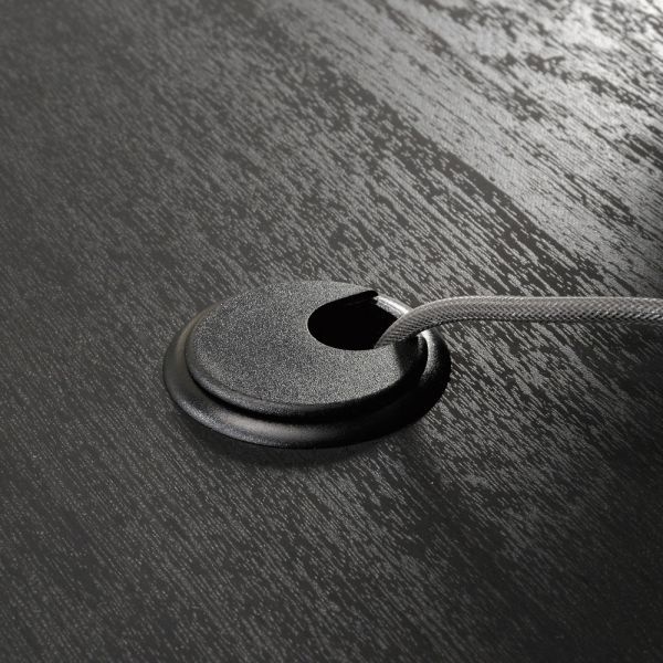 Sauder Summit Station 66"W Executive Desk, Raven Oak