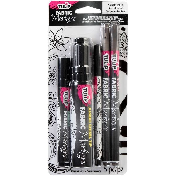 Tulip Fabric Markers Variety Pack 5/Pkg