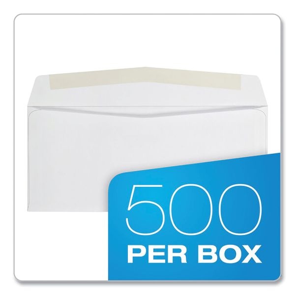 Quality Park #10 Business Envelopes, Gummed Seal, White, Box Of 500