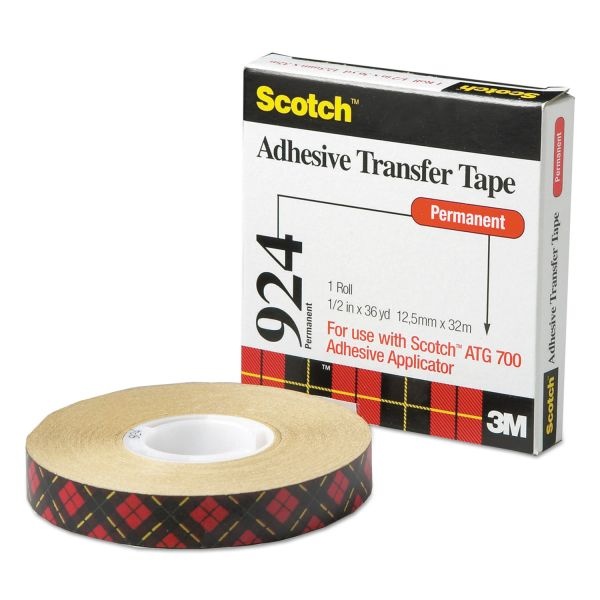 Scotch General Purpose Transfer Tape, 1/2"W X 1,296"L, Clear