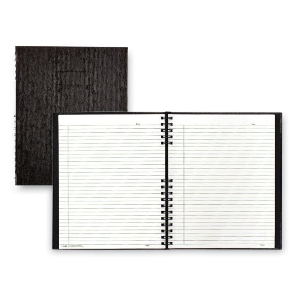 Blueline Ecologix Notepro Executive Notebook, 1 Subject, Medium/College Rule, Black Cover, 11 X 8.5, 100 Sheets