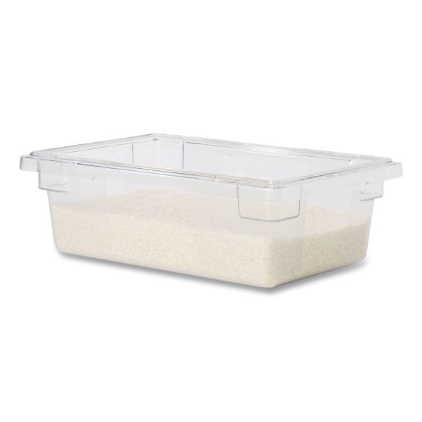 Rubbermaid Commercial Food/Tote Boxes, 3.5 Gal, 18 X 12 X 6, Clear, Plastic