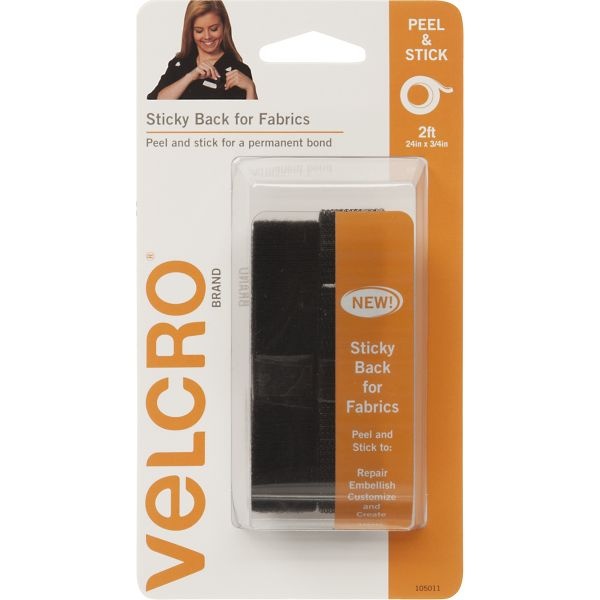 Velcro(R) Brand Sticky Back For Fabric Tape .75X24"