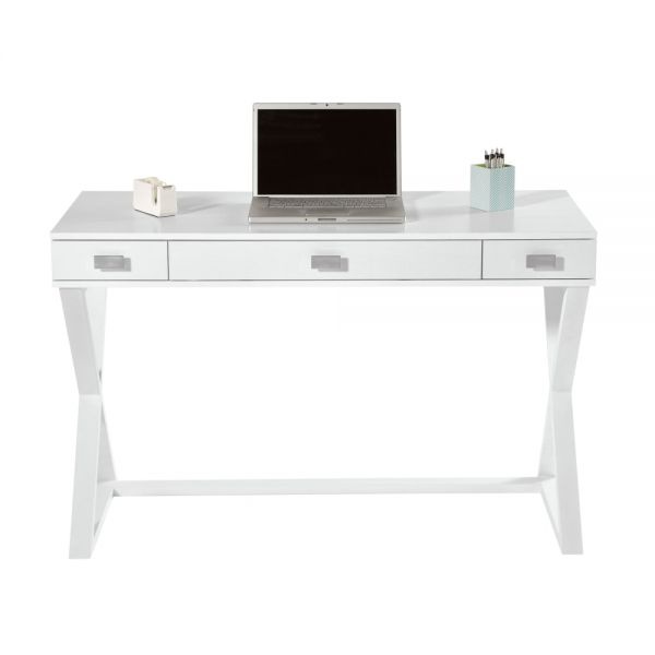Keri 48"W Writing Desk, White