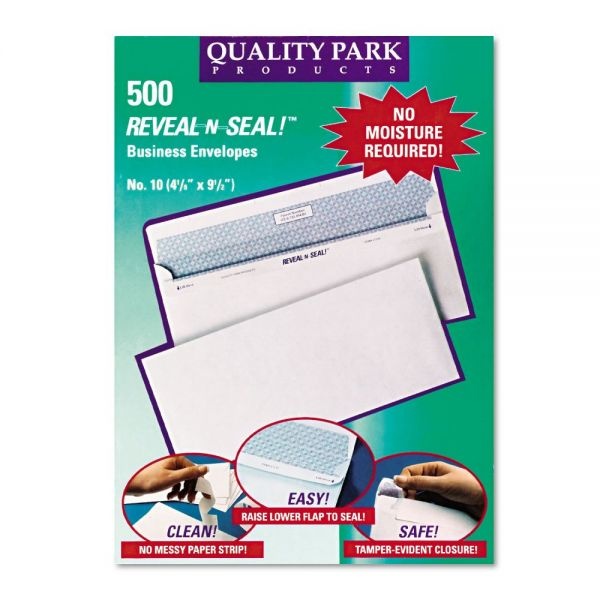 Quality Park Reveal N Seal Business Envelope, #10, 4 1/8 X 9 1/2, Self-Seal, 500/Box