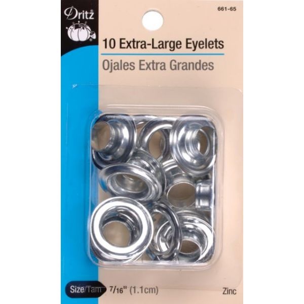 Dritz Extra-Large Eyelets 7/16" 10/Pkg