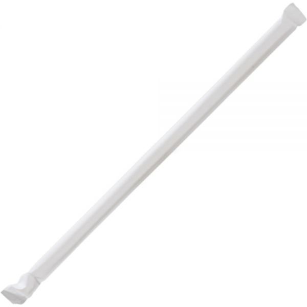 Genuine Joe Jumbo Translucent Straight Straws - 7.75" Length - 6000 / Carton - Clear