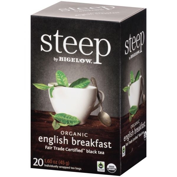 Bigelow Steep Tea, English Breakfast, 1.6 Oz Tea Bag, 20/Box