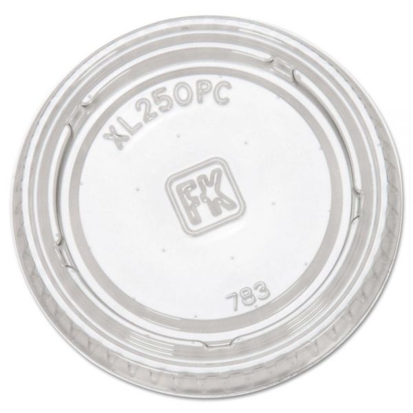 Fabri-Kal Portion Cup Lids, Fits 1.5 Oz To 2.5 Oz Cups, Clear, 125/Sleeve, 20 Sleeves/Carton