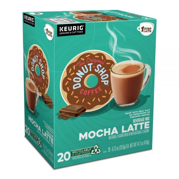 The Original Donut Shop Single-Serve K-Cup, 1-Step Mocha Latte, Carton Of 20