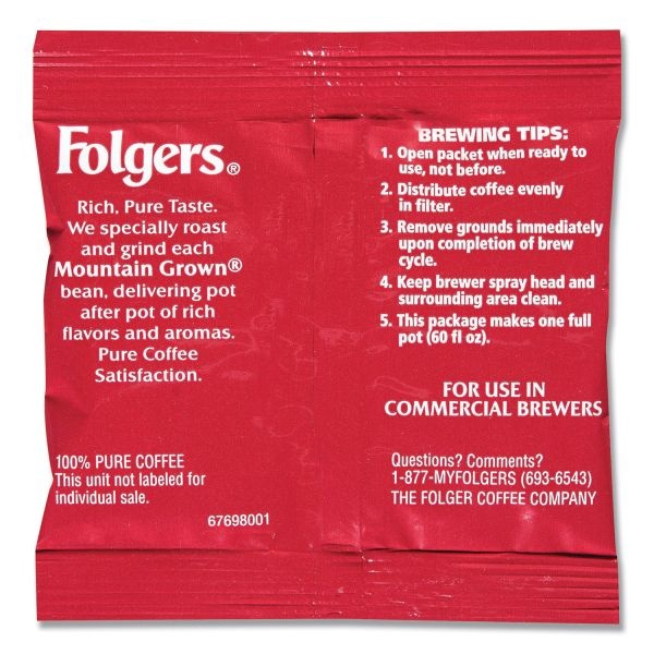 Folgers Ground Coffee, Fraction Packs (Each Pack Makes 8-10 Cups), Special Roast, 42/Carton