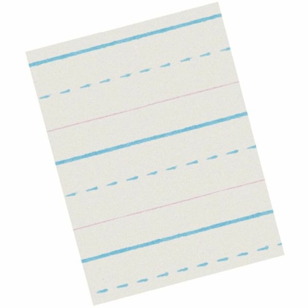 Pacon Broken Midline Writing Paper, Grade 2-3, 1/2" X 1/4" X 1/4", Lw