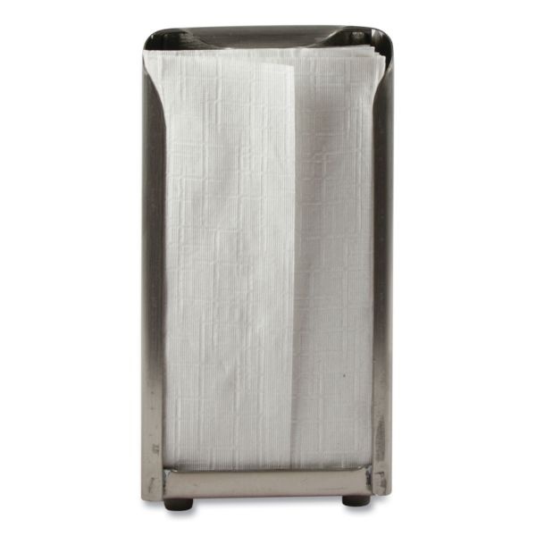 San Jamar Tabletop Napkin Dispenser, Tall Fold, 3.75 X 4 X 7.5, Capacity: 150, Chrome