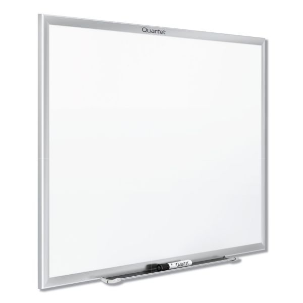 Quartet Classic Total Erase Non-Magnetic Melamine Dry-Erase Whiteboard, 36" X 24", Aluminum Frame With Silver Finish