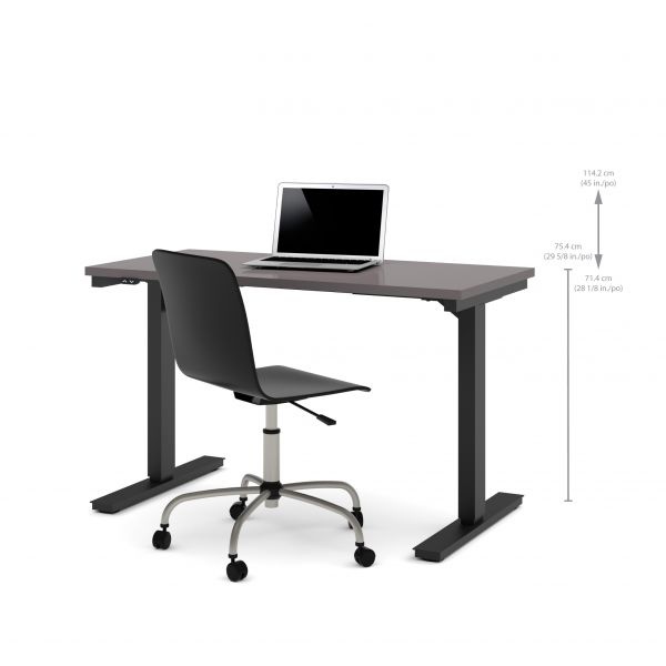 Bestar 24" X 48" Electric Height Adjustable Table In Slate