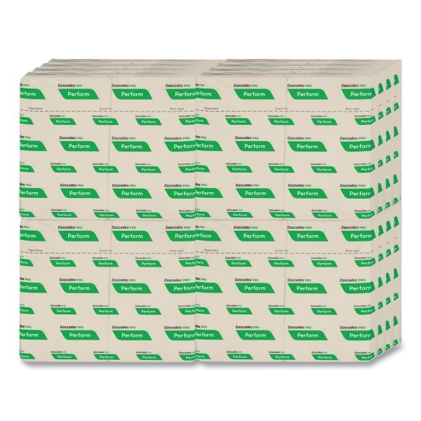 Cascades Pro Perform Interfold Napkins, 1-Ply, 6.5 X 4.25, Natural, 376/Pack, 16 Packs/Carton