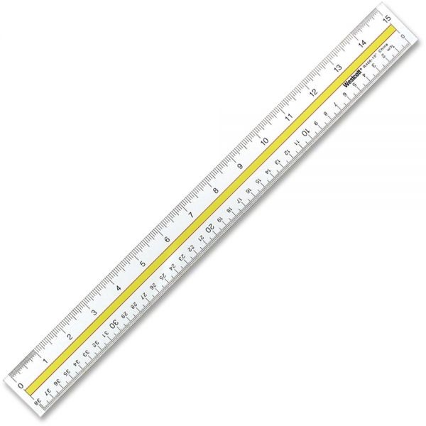 Westcott Acrylic Data Highlight Reading Ruler With Tinted Guide, 15 ...