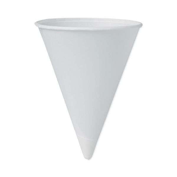Dart Cone Water Cups, Cold, Paper, 4Oz, White, 200/Pack