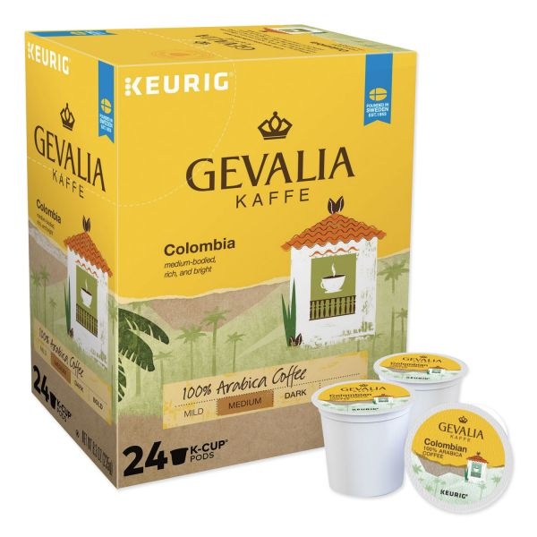 Gevalia Kaffee Colombia K-Cups, Medium Roast, 24/Box