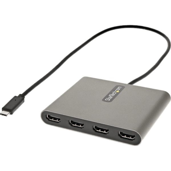 Usb C To 4 Hdmi Adapter, External Graphics Card, 1080P, Usb Type-C To Quad Hdmi Monitor Display Adapter/Converter, Windows