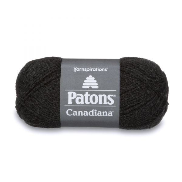 Patons Canadiana Yarn - Dark Gray Mix