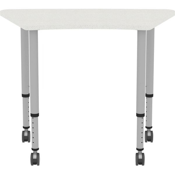 Lorell Attune Height-Adjustable Multipurpose Curved Table