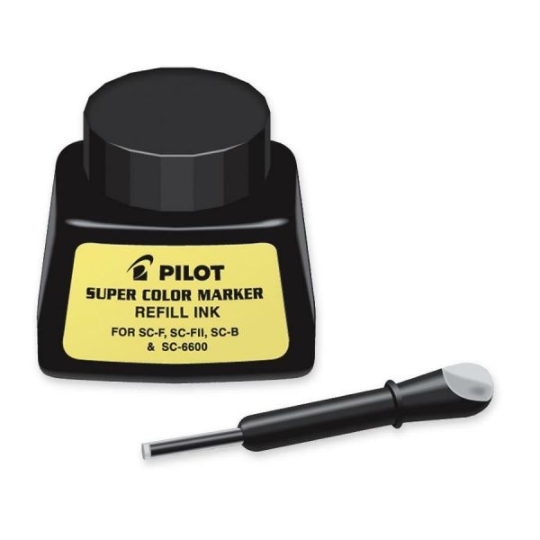 Pilot Refillable Permanent Marker Refill Ink, 1 Oz, Black, 1 Each
