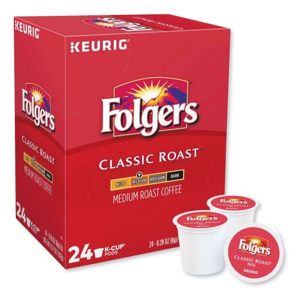Folgers Coffee K-Cups, Classic Roast, Medium Roast, 96 K-Cups