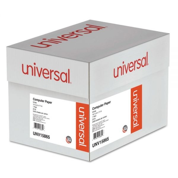 Universal Printout Paper, 1-Part, 20 Lb Bond Weight, 14.88 X 11, White ...