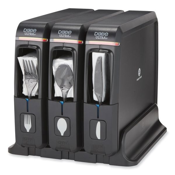 Dixie Smartstock Wrapped Cutlery Dispenser, Forks/Knives/Spoons, 12.44 X 11.17 X 10.5, Black