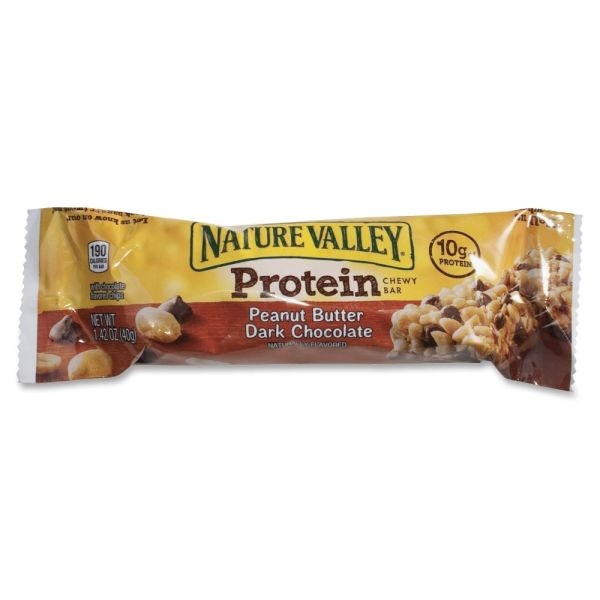 Nature Valley Peanut Butter & Dark Chocolate Protein Bars, 1.42 Oz, Box Of 16