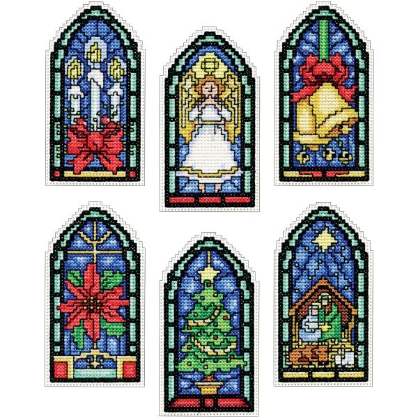 Stained Glass Ornaments Counted Cross Stitch Kit