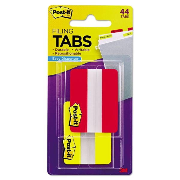 Post-It Tabs Tabs, 1/5-Cut Tabs, Assorted Colors, 2" Wide, 44/Pack