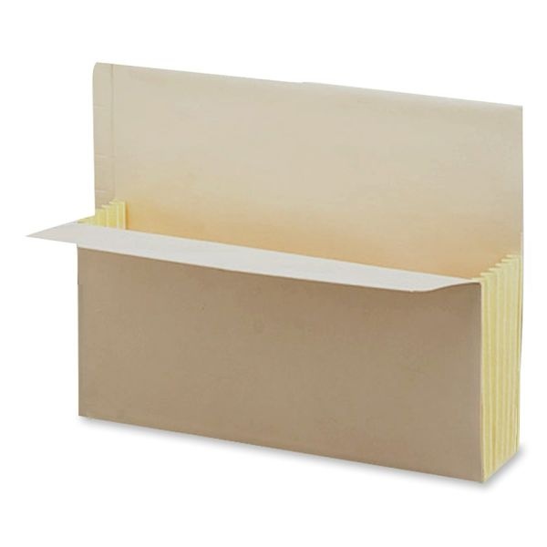 Oxford End-Tab Expanding File Pockets, Letter Size, 5 1/4" Expansion, Manila, Box Of 10