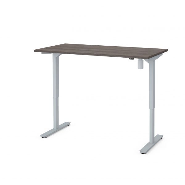 Bestar 30" X 60" Electric Height Adjustable Table In Bark Gray