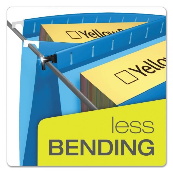 Pendaflex Surehook Hanging Folders, Letter Size, 1/5-Cut Tabs, Assorted Colors, 20/Box