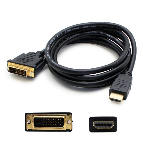 6Ft Hdmi 1.3 Male To Dvi-D Single Link (18+1 Pin) Female Black Cable For Resolution Up To 1920X1200 (Wuxga)