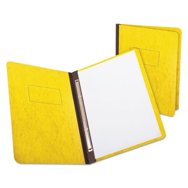 Oxford Heavyweight Pressguard And Pressboard Report Cover W/ Reinforced Side Hinge, 2-Prong Metal Fastener, 3" Cap, 8.5 X 11, Yellow