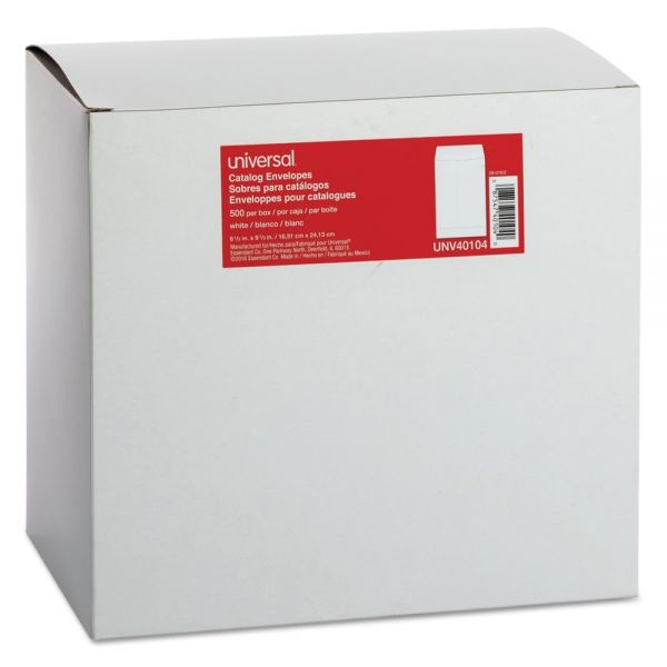 Universal Catalog Envelope, 24 Lb Bond Weight Paper, #1 3/4, Square Flap, Gummed Closure, 6.5 X 9.5, White, 500/Box