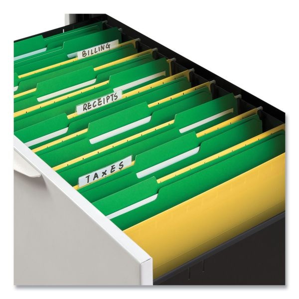Universal Deluxe Reinforced Top Tab Fastener Folders, 0.75" Expansion, 2 Fasteners, Legal Size, Green Exterior, 50/Box