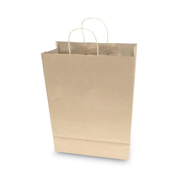 Cosco Premium Shopping Bag, 12" X 6.5" X 17", Brown Kraft, 50/Box