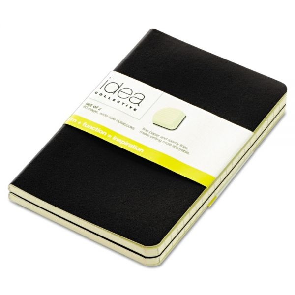 Tops Idea Collective Journal, Soft Cover, 1 Subject, Wide/Legal Rule, Black Cover, 5.5 X 3.5, 40 Sheets, 2/Pack
