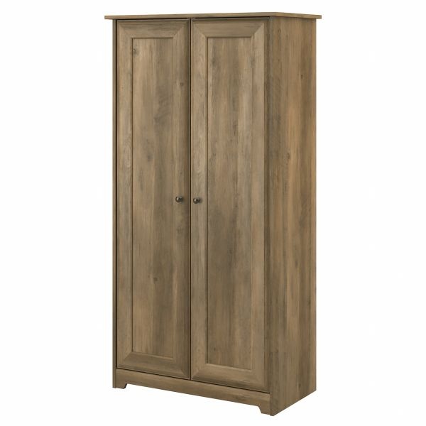 Bush Furniture Cabot Tall Storage Cabinet With Doors In Reclaimed Pine