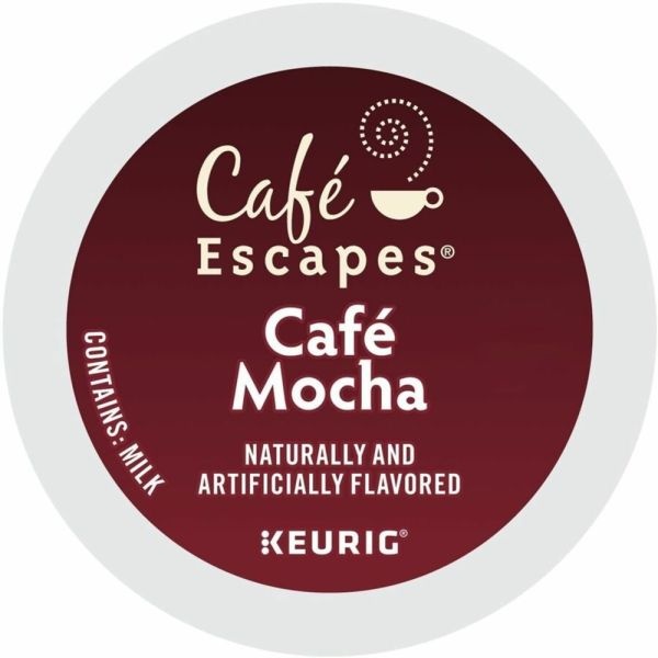 Café Escapes Coffee K-Cups, Café Mocha, 24 K-Cups