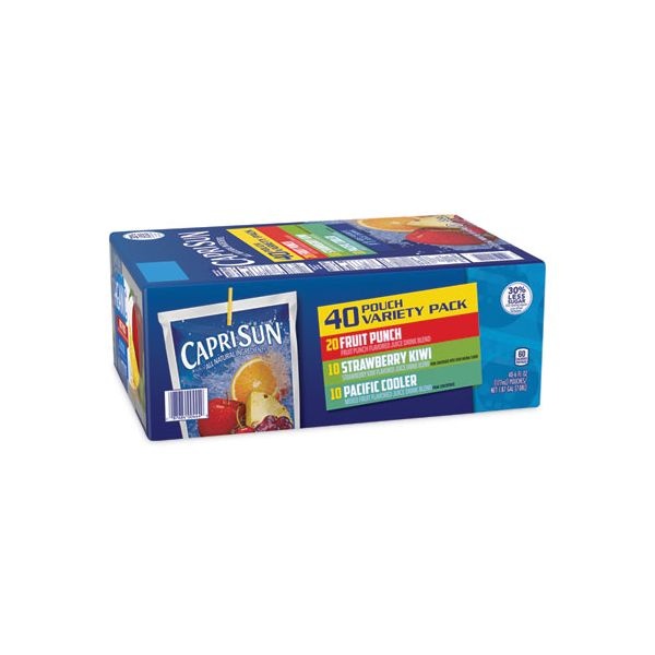 Capri Sun Fruit Juice Pouches Variety Pack, 6 Oz, 40 Pouches/Pack