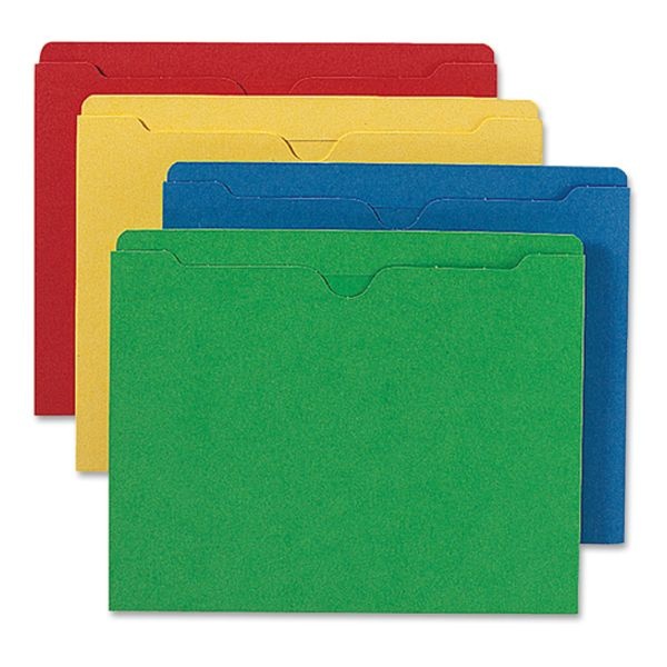 Smead Heavyweight Color File Jackets, Letter Size, Expansion, Assorted, Box Of 100