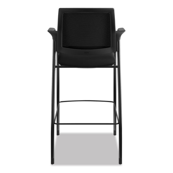 Hon Ignition 2.0 Ilira-Stretch Mesh Back Cafe Height Stool, Supports Up To 300 Lb, 31" Seat Height, Black