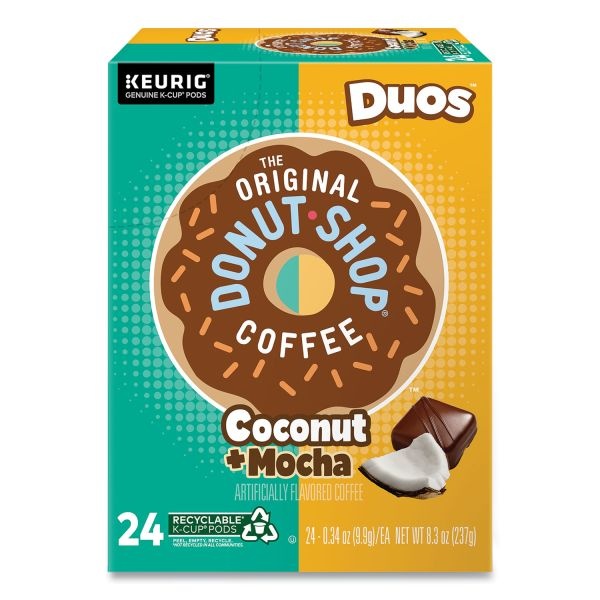 The Original Donut Shop Coffee K-Cups, Coconut Mocha, Medium Roast, 24 K-Cups